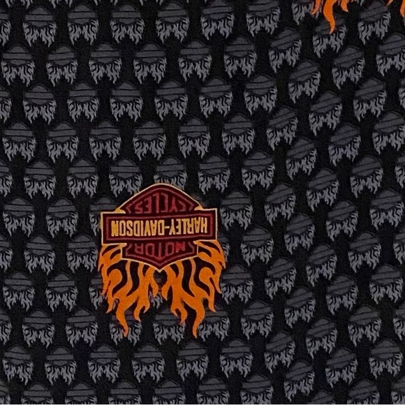 Harley-Davidson Motorcycle Scarf Flames Silk Scarf - Picture 6 of 6